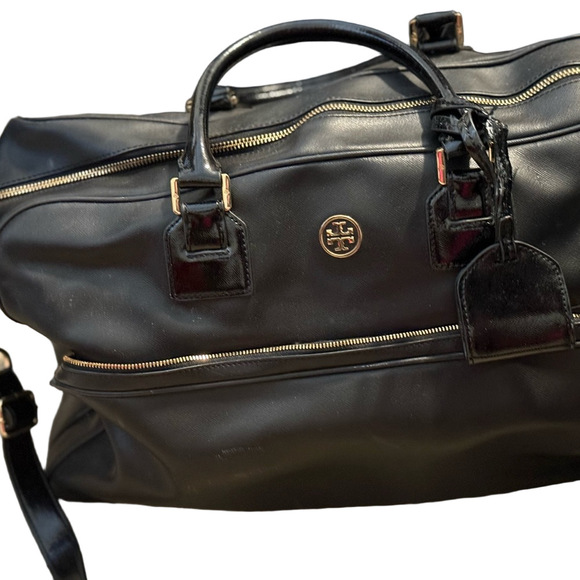 Tory Burch Black Leather Travel Bag - Picture 2 of 12